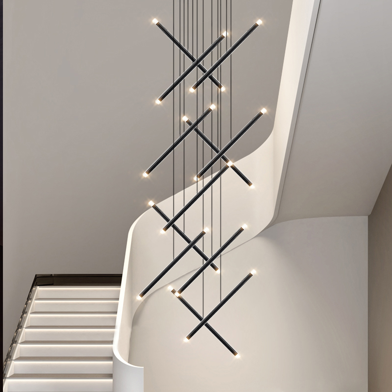 الحديثة الثريا LED درج الثريا  - مراجعة Interior Design Deck وسعره