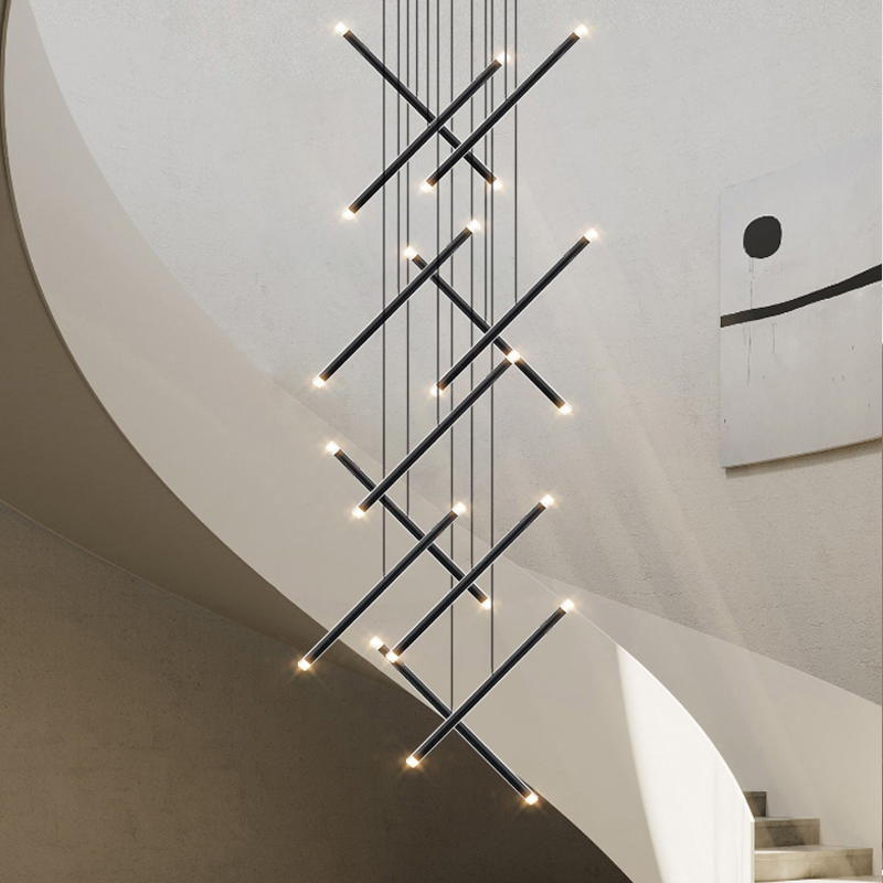 الحديثة الثريا LED درج الثريا  - مراجعة Interior Design Deck وسعره